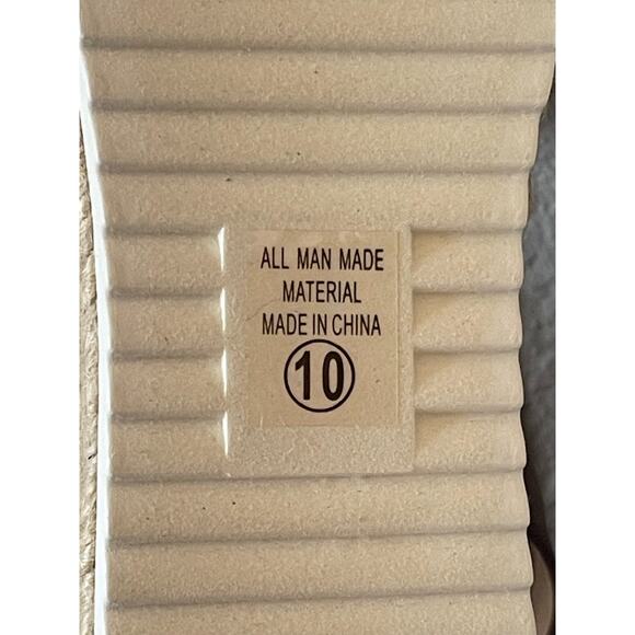 NIB Soda Zebra Espadrille Platform Strap Studded Heeled Sandals Size 10 - Picture 7 of 11